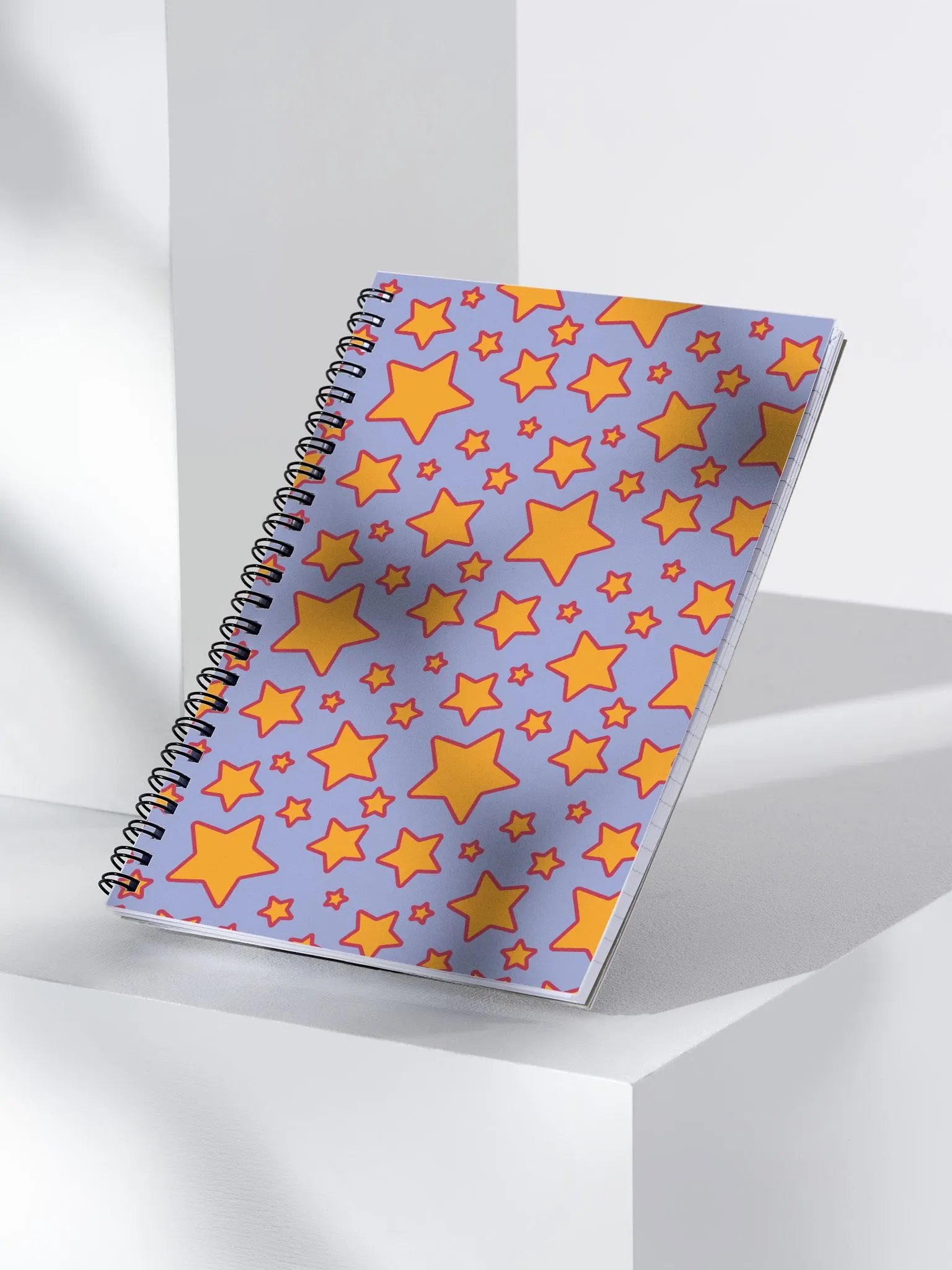 fun star pattern on purple notebook product image (3)