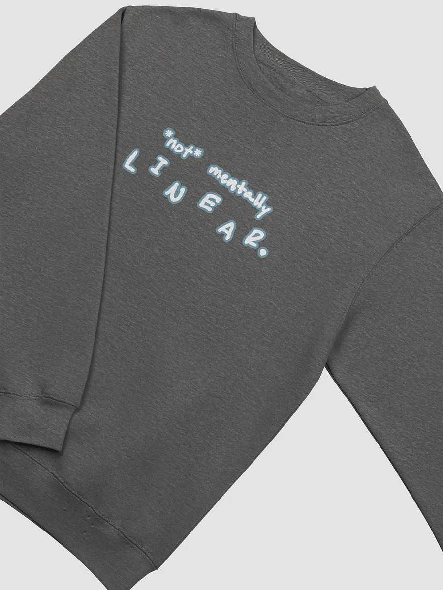 *not* mentally linear (lined design, #709AAF) printed crewneck product image (7)