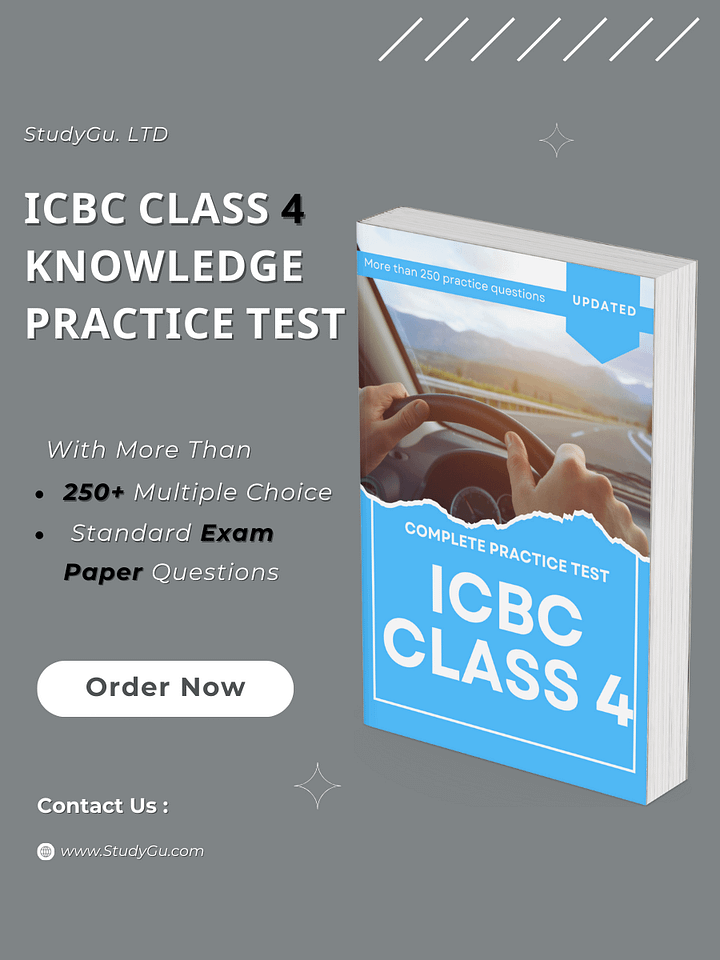 Complete ICBC Class 4 Knowledge Practice Test product image (1)