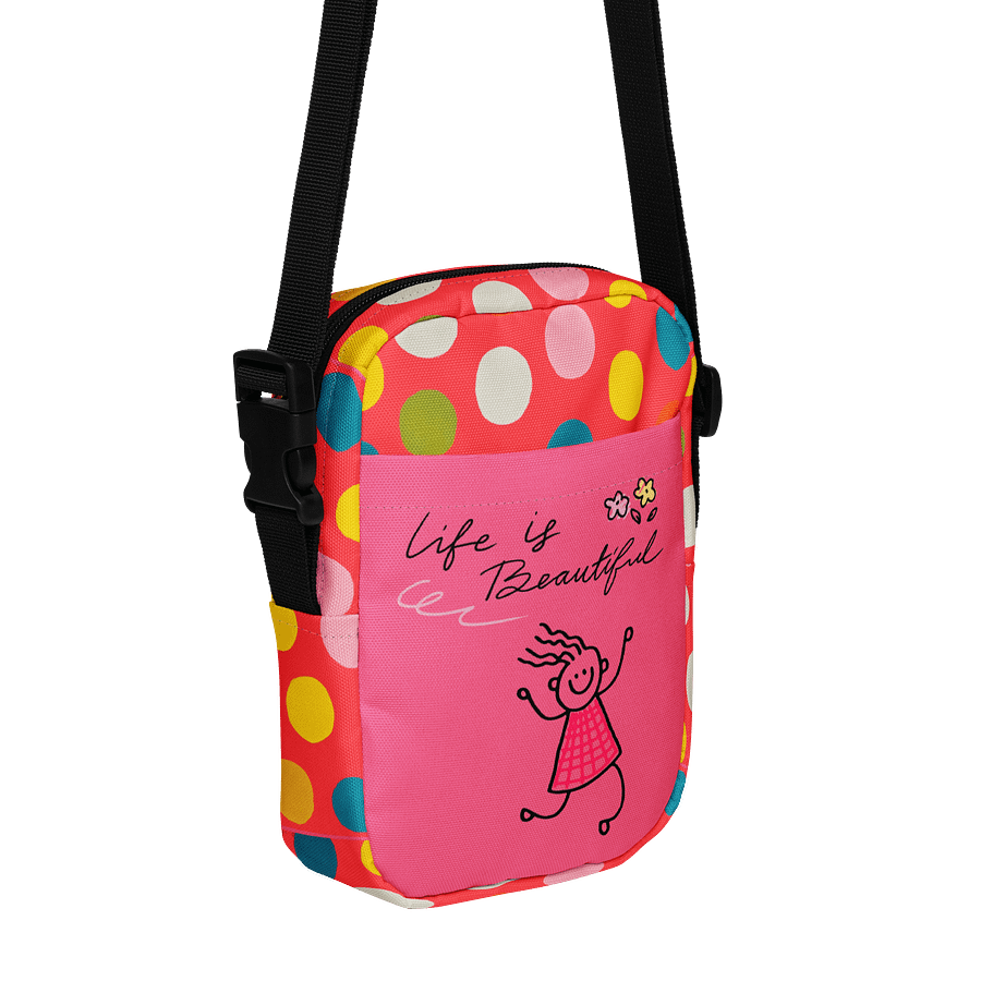 "Life is Beautiful" Bright Polka Dot Crossbody Bag product image (4)