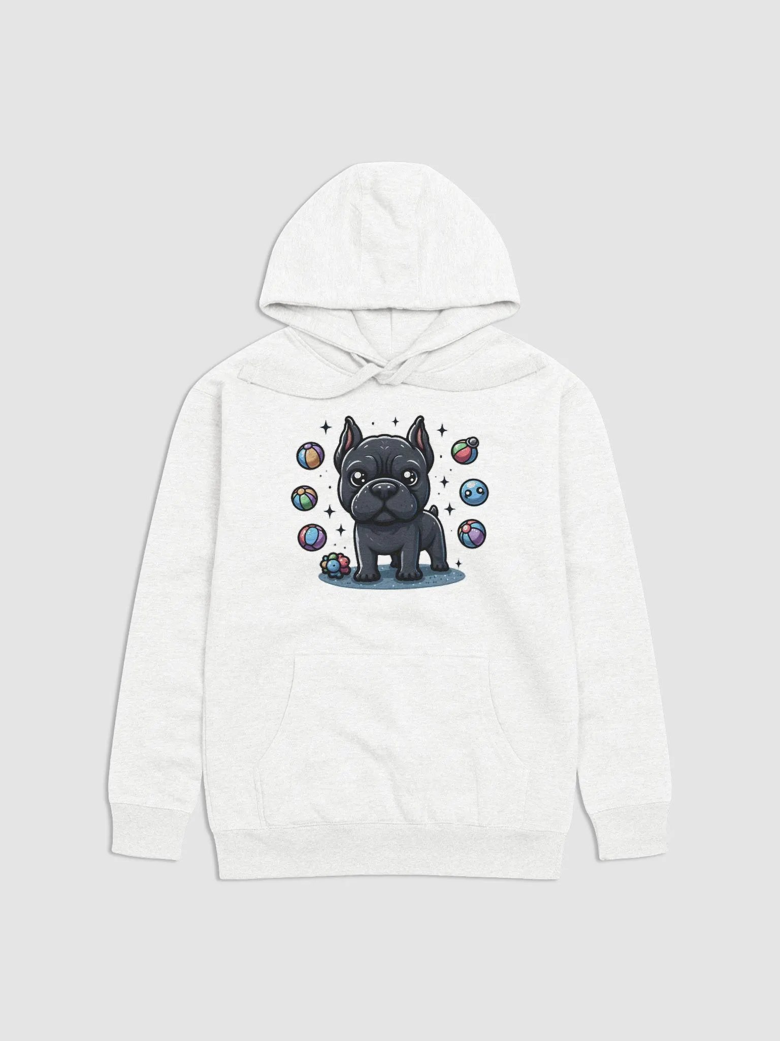 Cozy Black Cane Corso with Balls Hoodie – Perfect for Playful Dog Lovers product image (25)