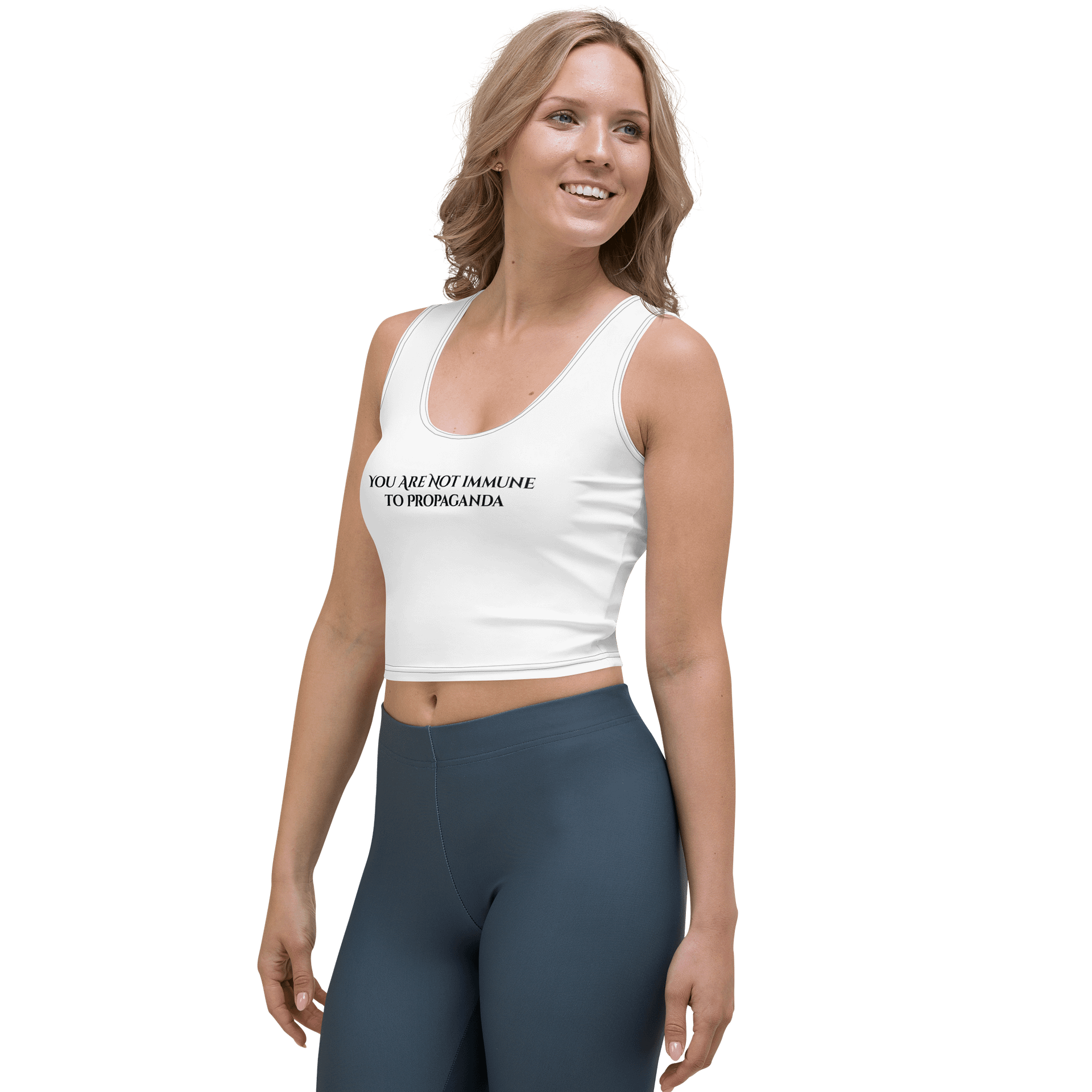 You are not immune to propaganda crop top product image (3)