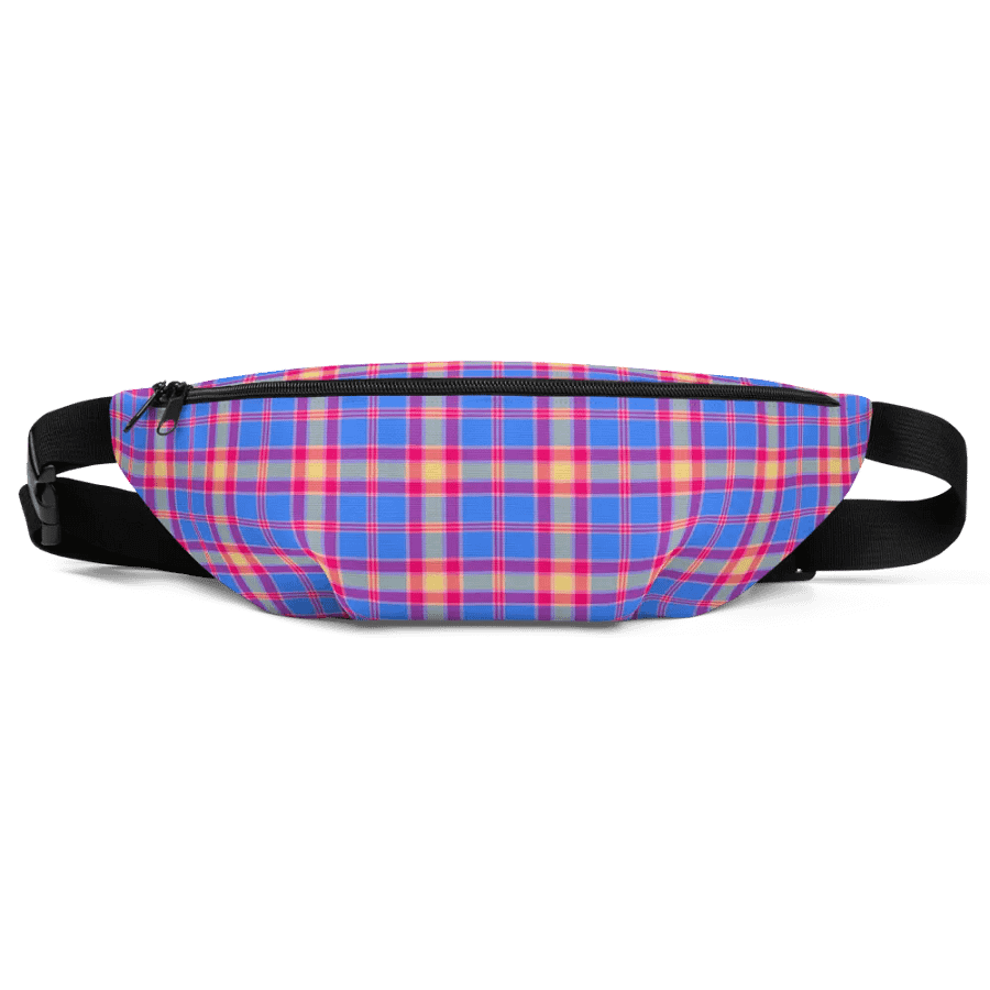 Bright Blue, Hot Pink, and Yellow Plaid Fanny Pack product image (2)