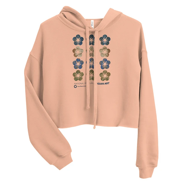 Textile Blossom Cropped Hoodie Image 1