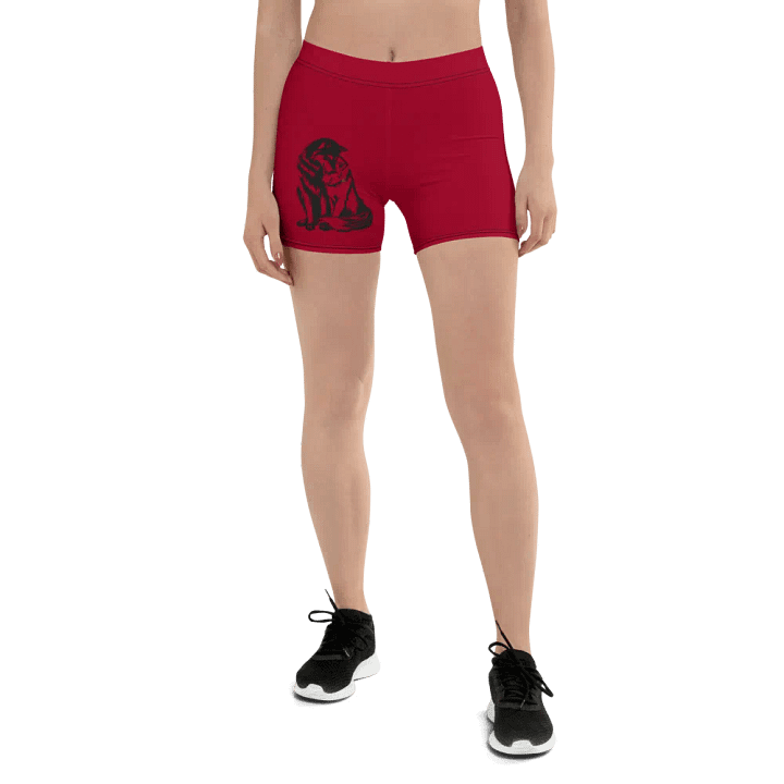 Red Mystic Wolf All-Over Print Shorts product image (1)