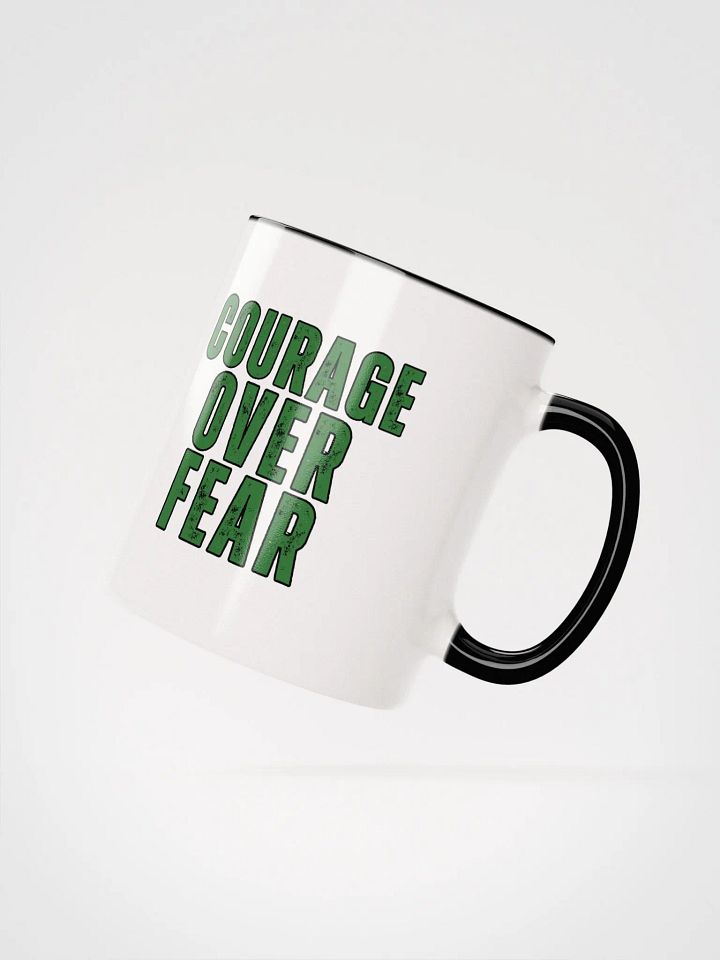 Courage Over Fear Distressed Ceramic Mug product image (2)