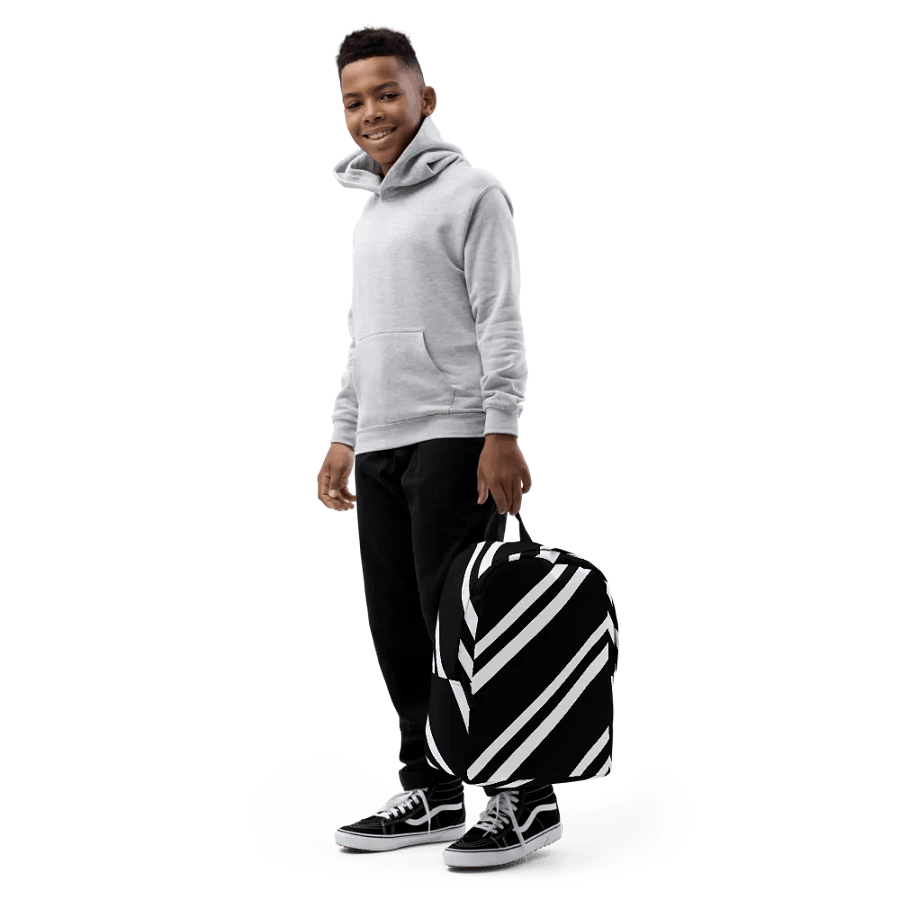 Striped Noir Minimalist Backpack product image (8)