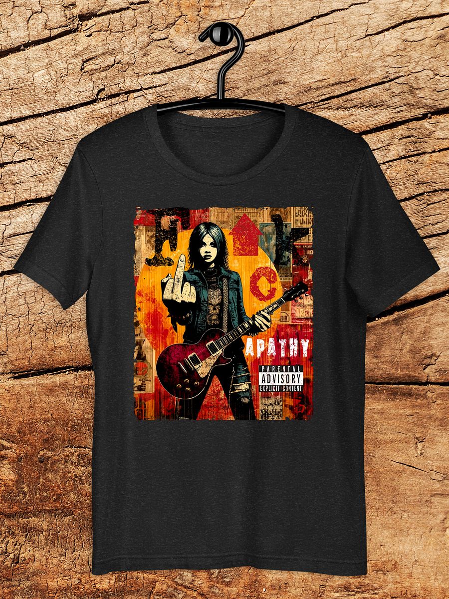 "Fuck Apathy" Rock & Roll Rebel Unisex Graphic T-Shirt product image (1)