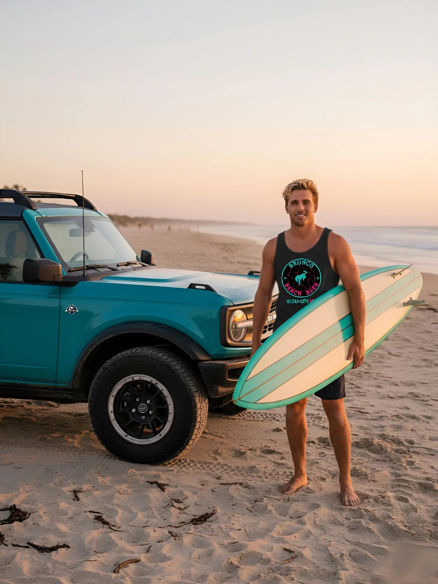 2025 Bronco Beach Bash Ocean City / Destination Bigfoot Bronco Collab | Full Send Bella+Canvas Jersey Tank (Multiple Colors Available) product image (1)