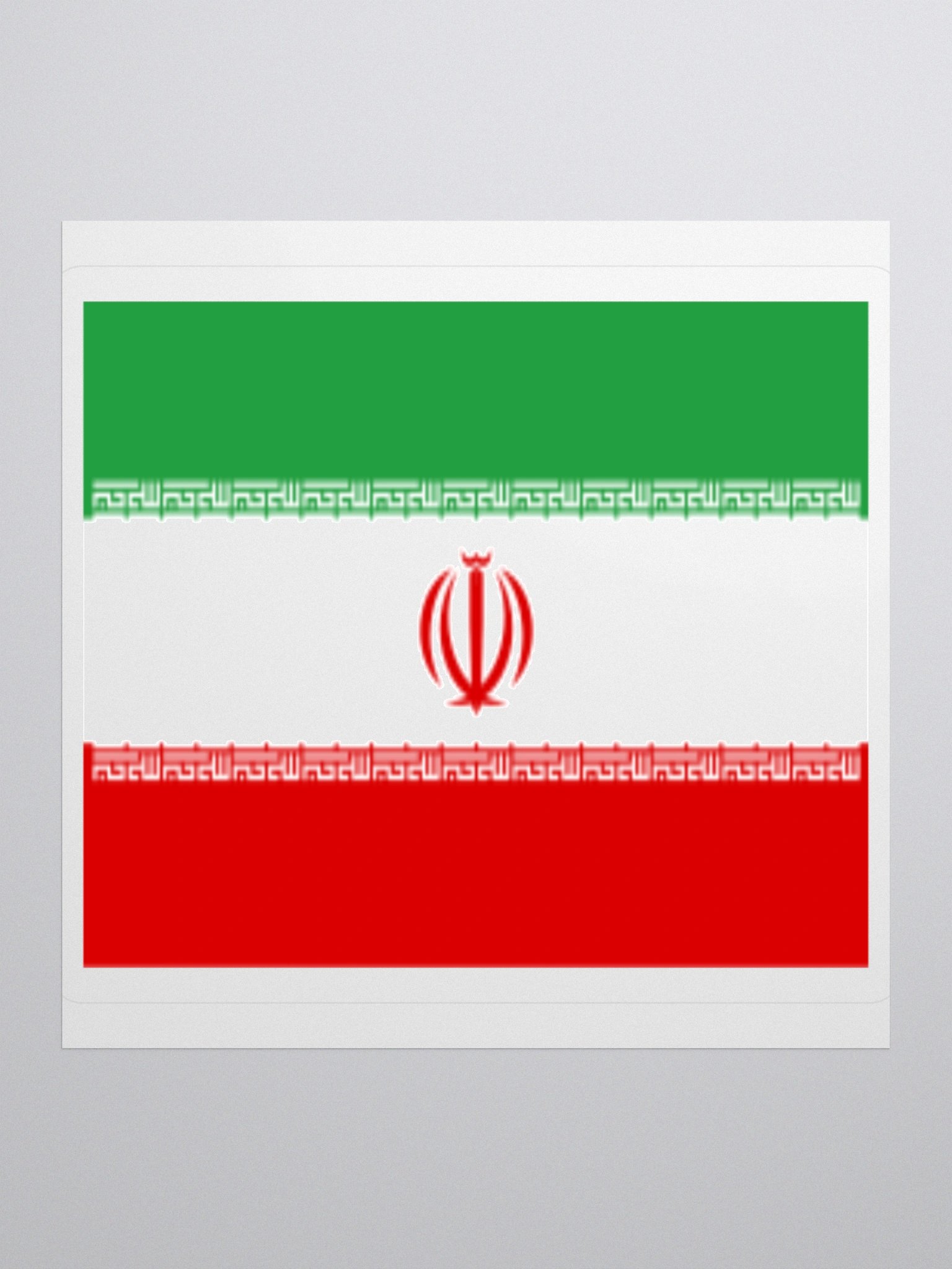 Iran Flag Sticker | Red Emblem Design | Durable Vinyl | 3 Sizes product image (1)
