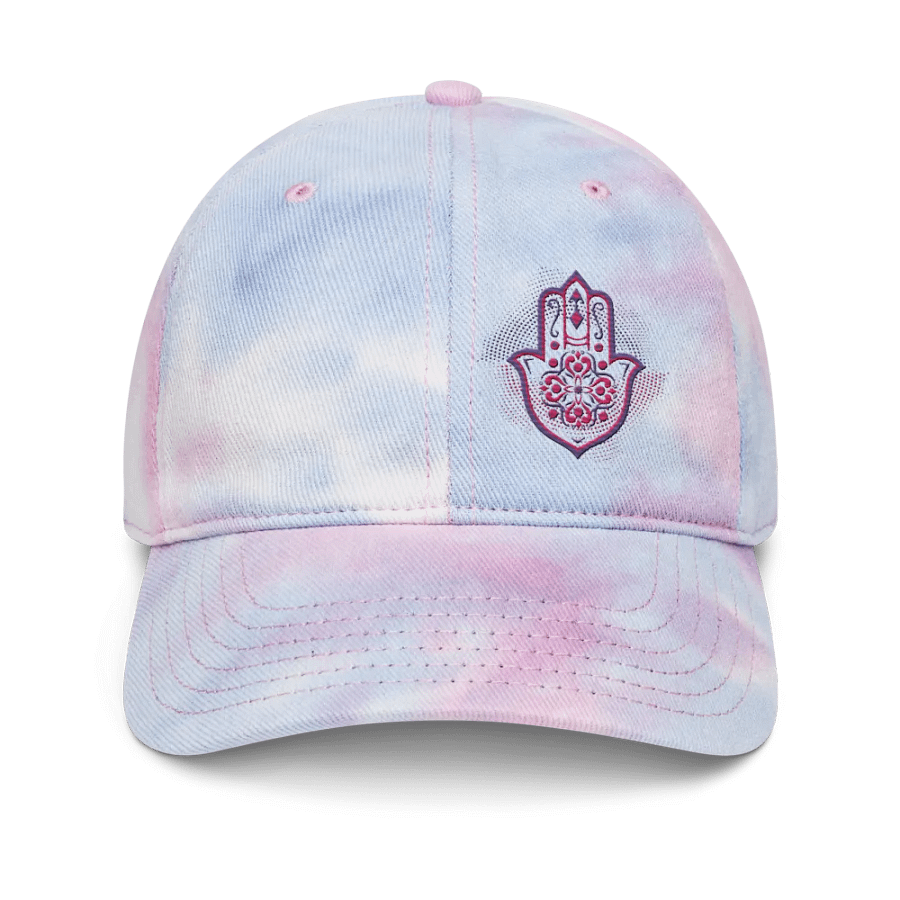 Hamsa Harmony Tie-Dye Dad Hat product image (1)