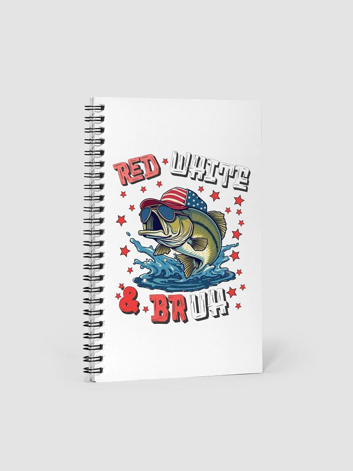 Red White And Bruh Fishing Spiral Notebook product image (2)