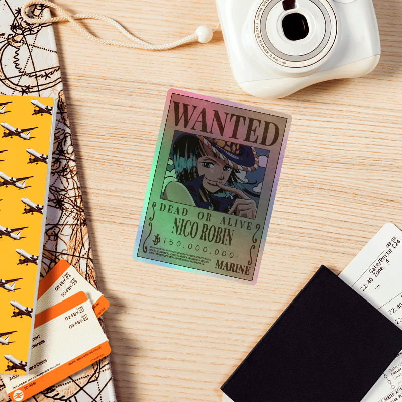 Nico Robin Wanted Poster Holographic Sticker Set product image (1)