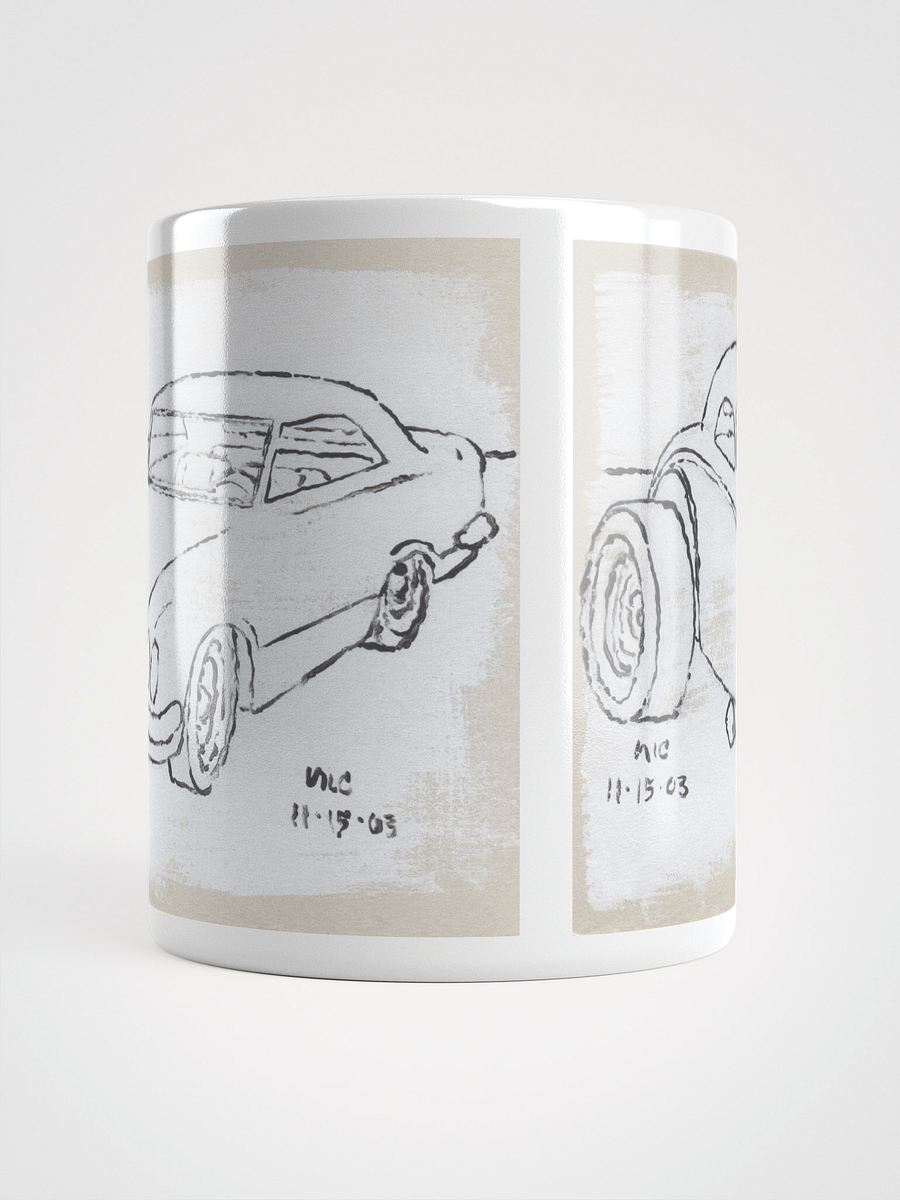 White Cars 3 & 4 on White Glossy Mug product image (5)