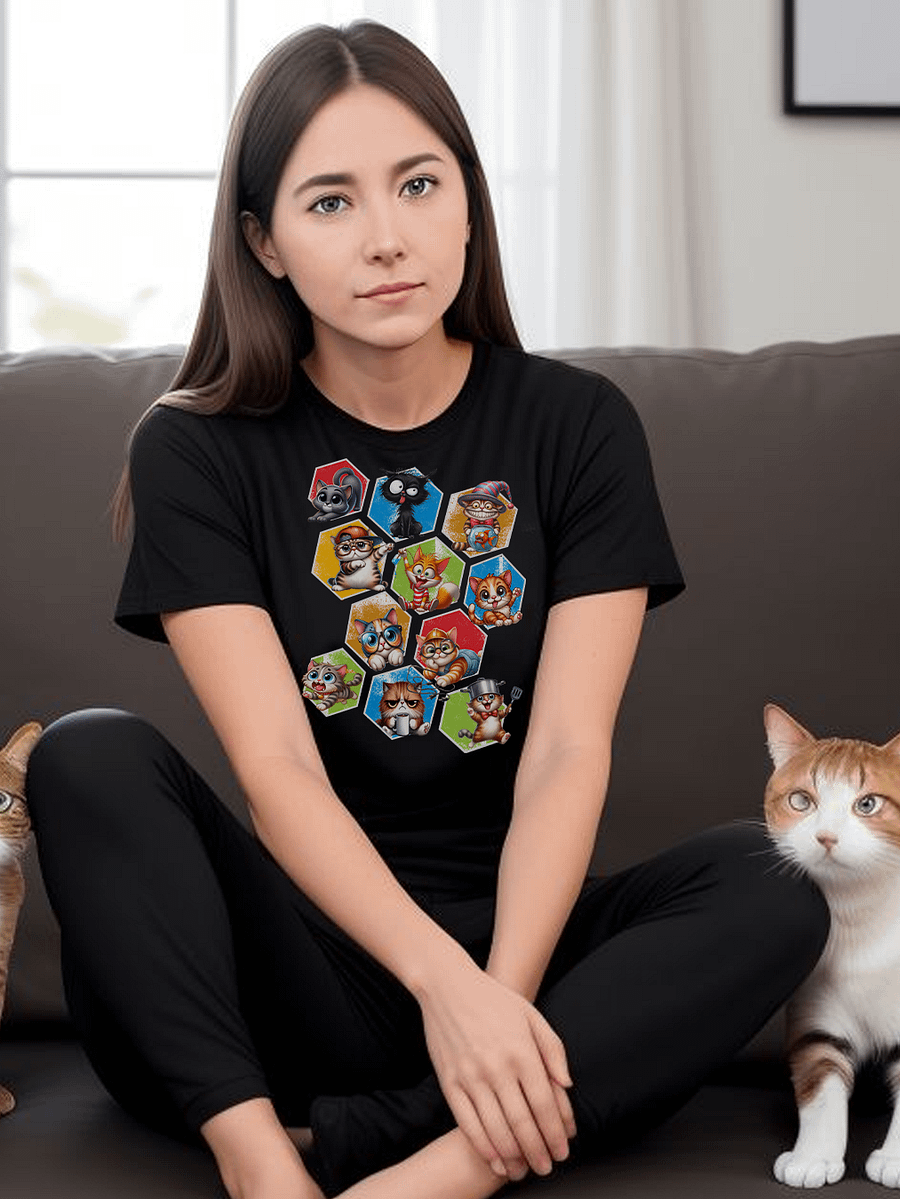 Funny Cats in Cubes for Anyone Who Loves Cats Felines Kitten T-Shirt product image (4)