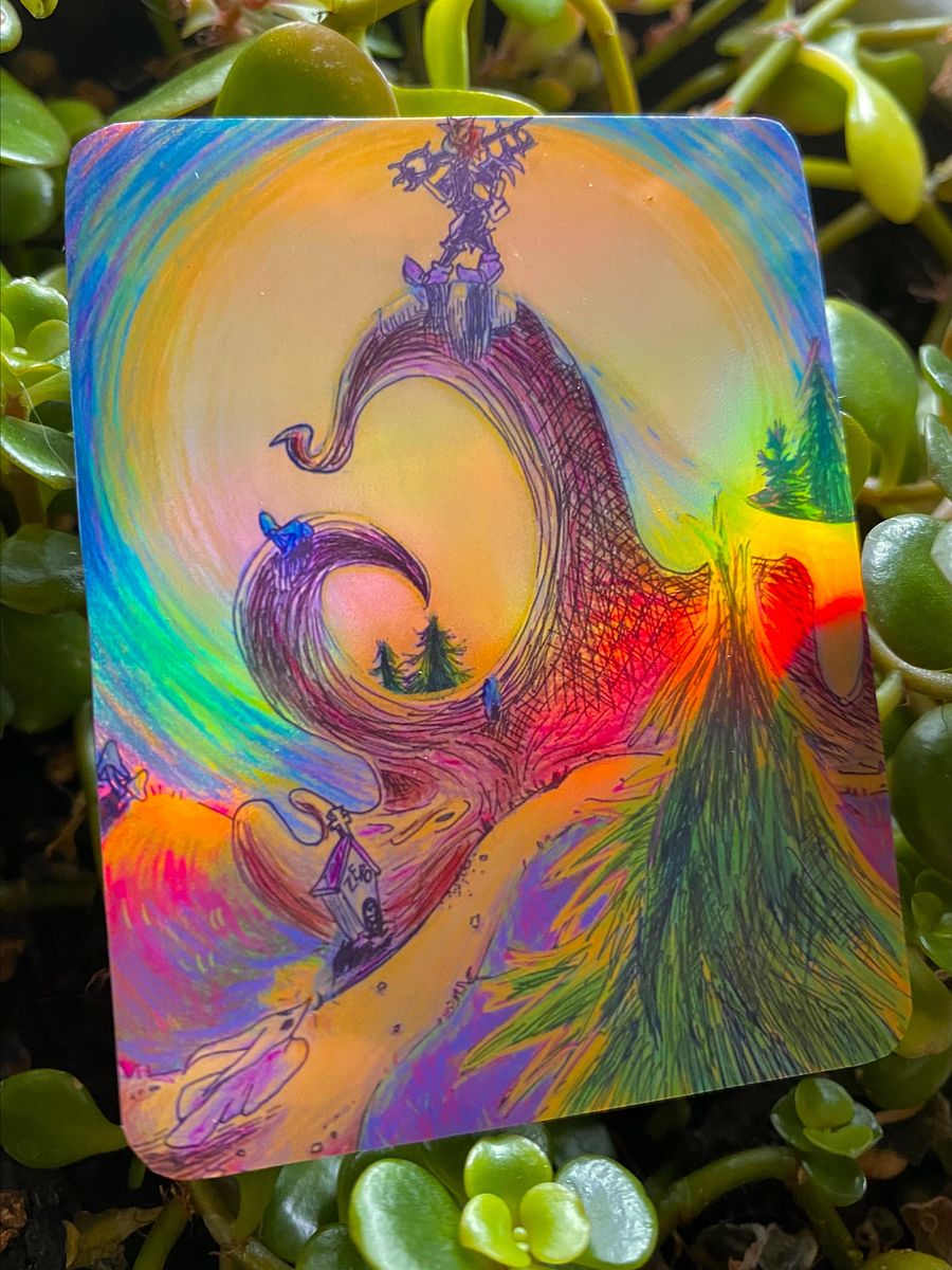 Kingdom Hearts Halloweentown Holographic sticker~!! “The Light on Spiral Hill” product image (3)