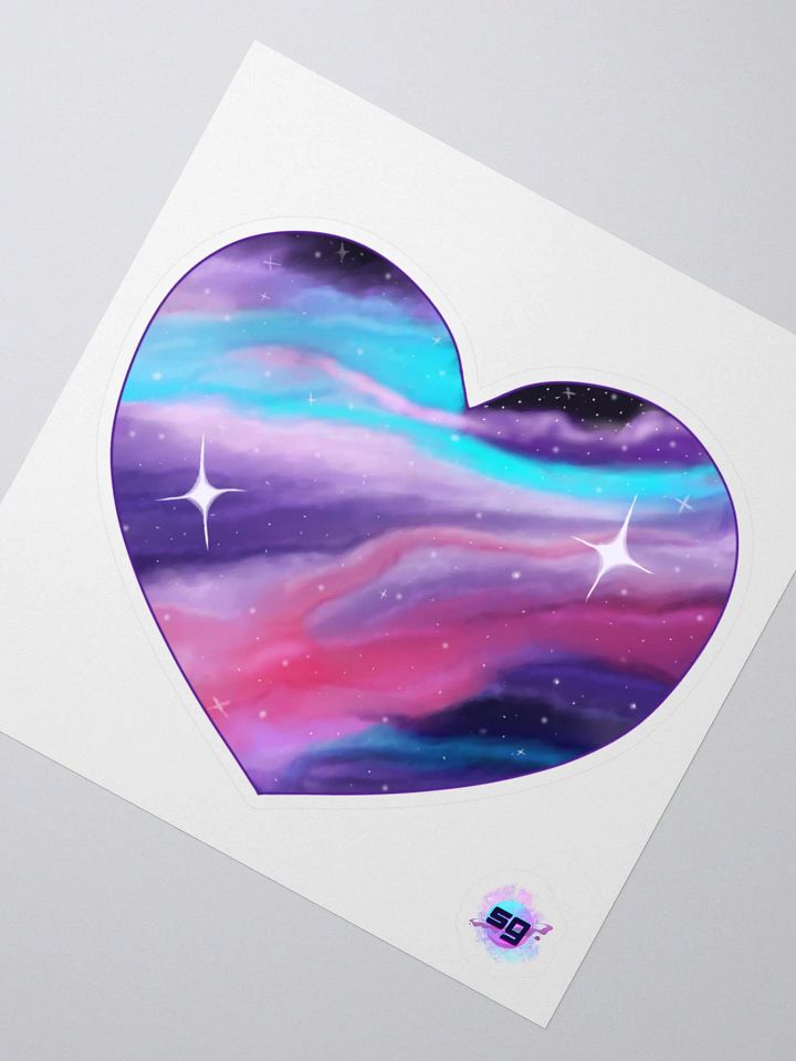 SilverGemini - Galaxy Love Heart Sticker product image (2)
