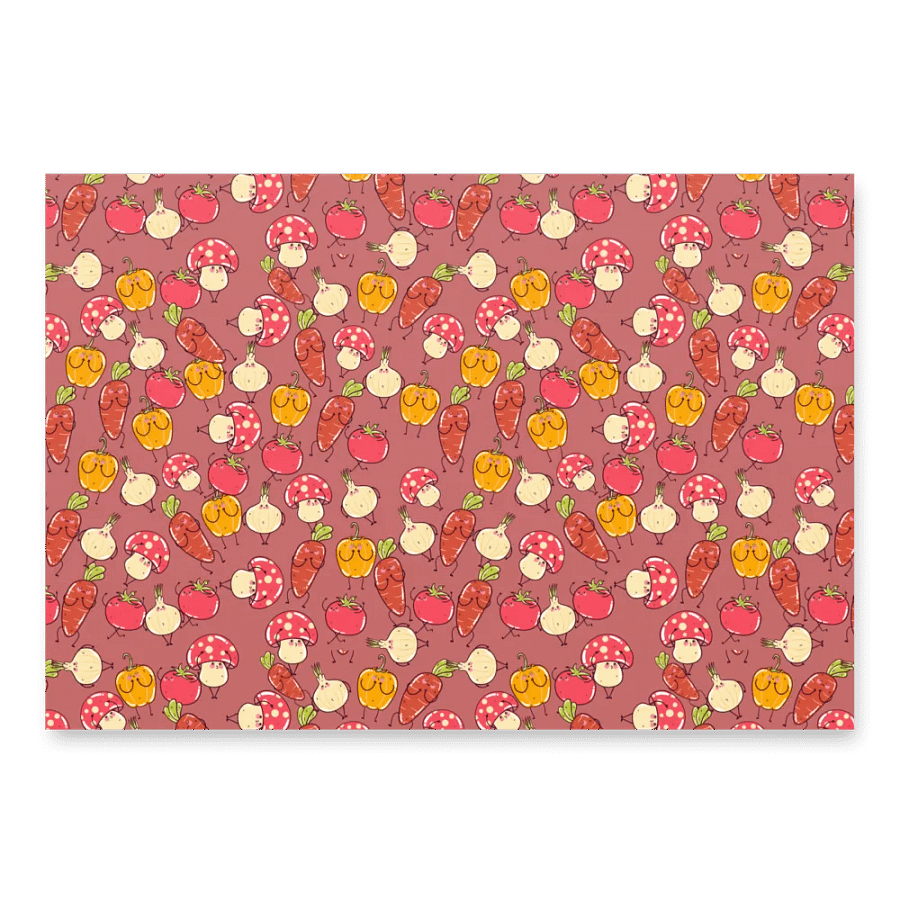 Fun and Cute Vegetable Vegetable Wrapping Paper product image (2)