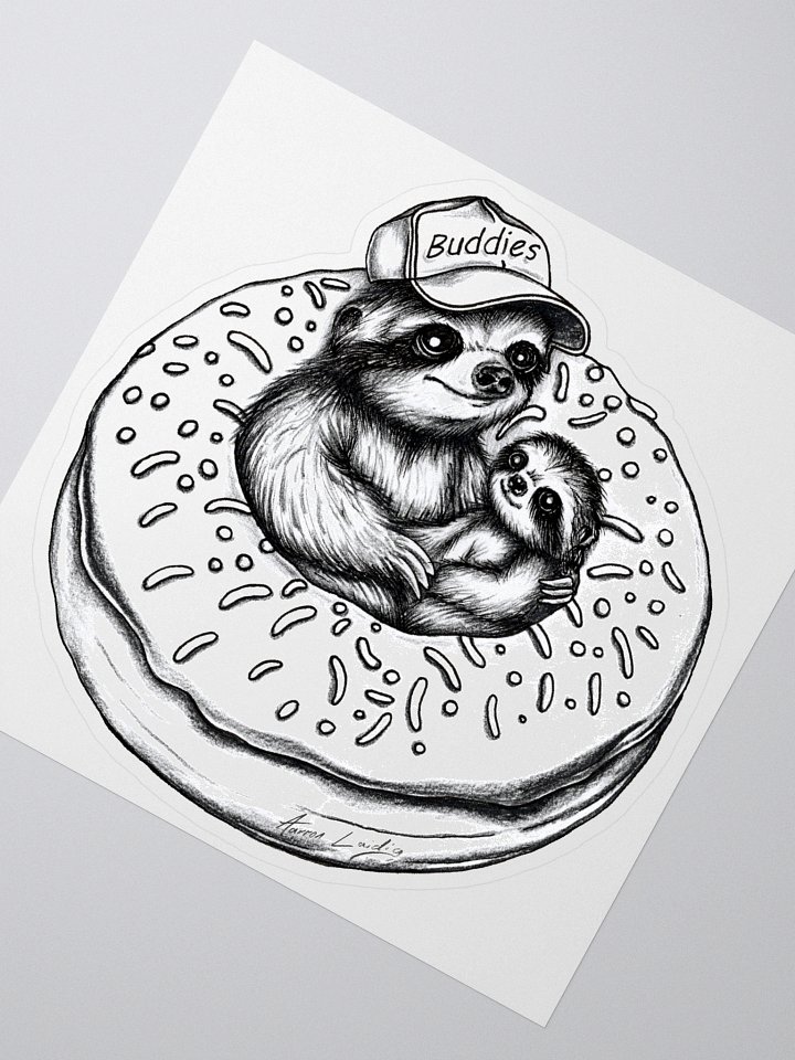 Donut Buddies Sloths Vinyl Sticker product image (2)