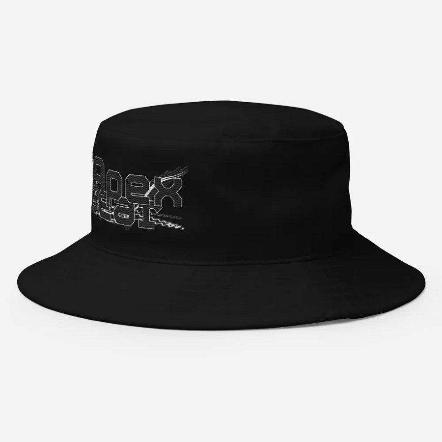 Bucket Hat - Embroidered - Black HApex Gear White Logo product image (11)