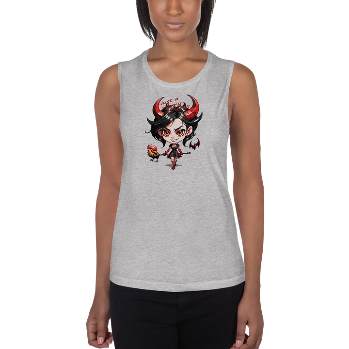 Just A Horny Lil Devil Graphic flowy muscle cut Tank top product image (9)