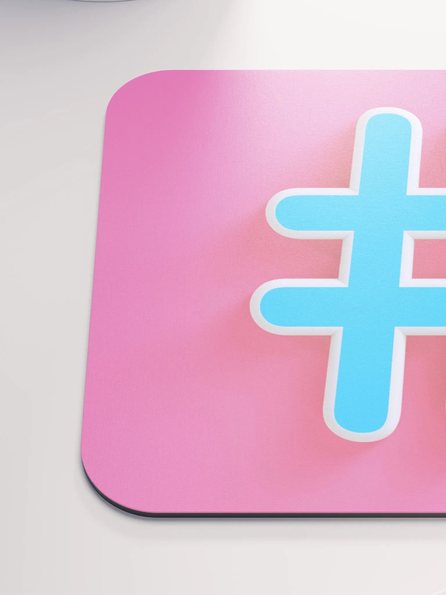 Trendy Blue Hashtag Mouse Pad product image (6)