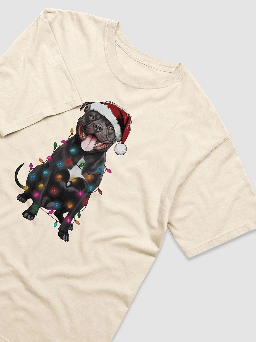 Funny Pitbull Terrier(Black) Christmas T-Shirt for Pittie Paw-rents product image (21)