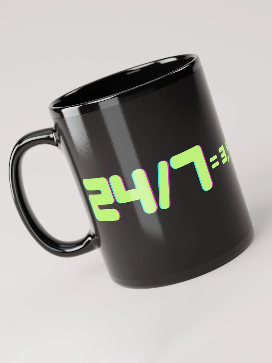 24/7 Number Pattern Black Glossy Mug product image (5)
