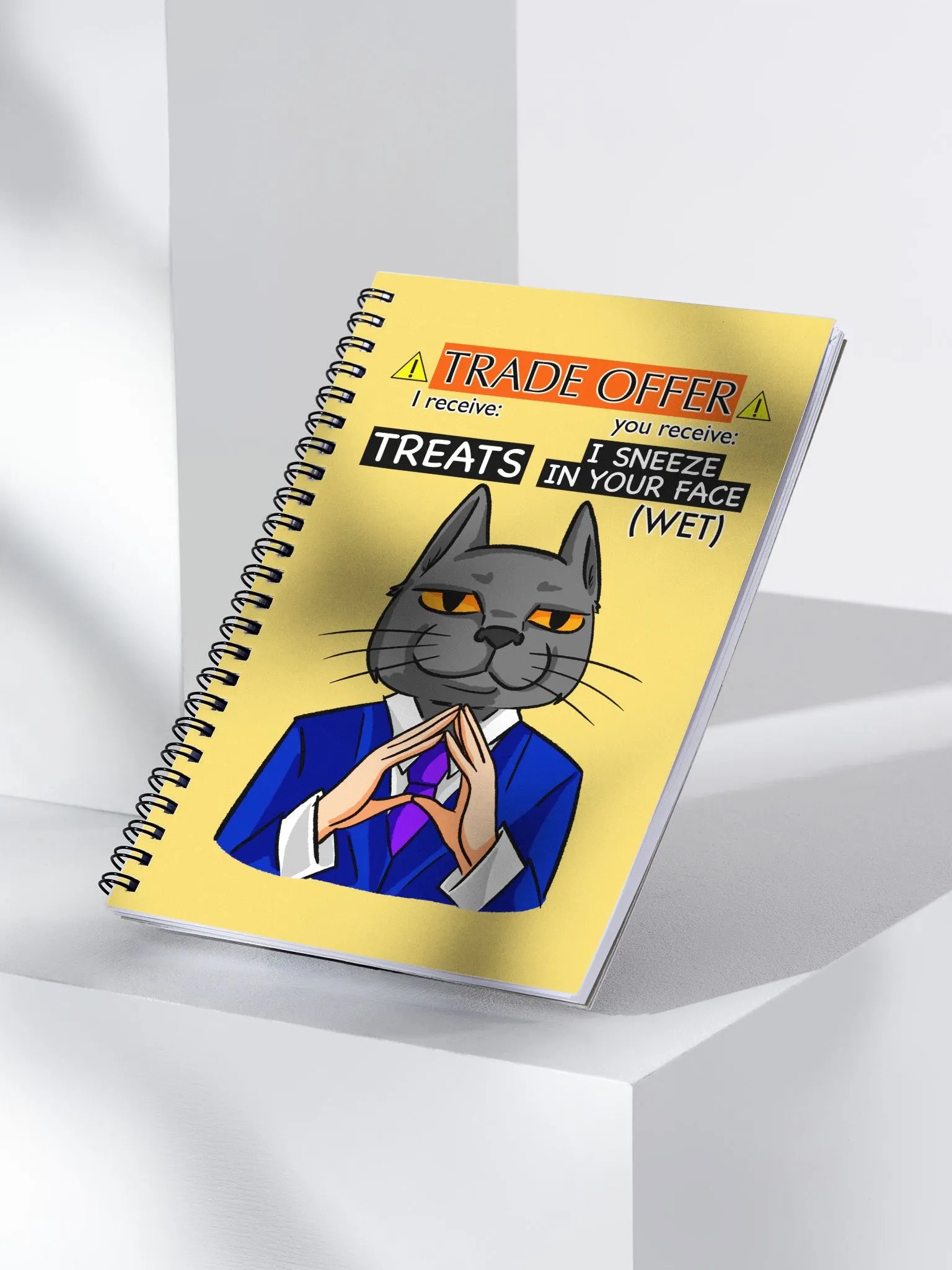 Trade Offer Human-Cat Meme Spiral Notebook product image (4)