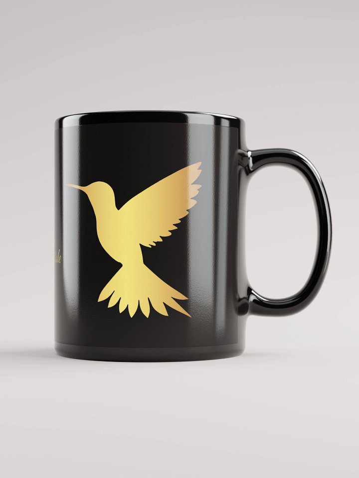 Mug Noir et Doré - Colibri - Cadeau Energie Positive product image (1)