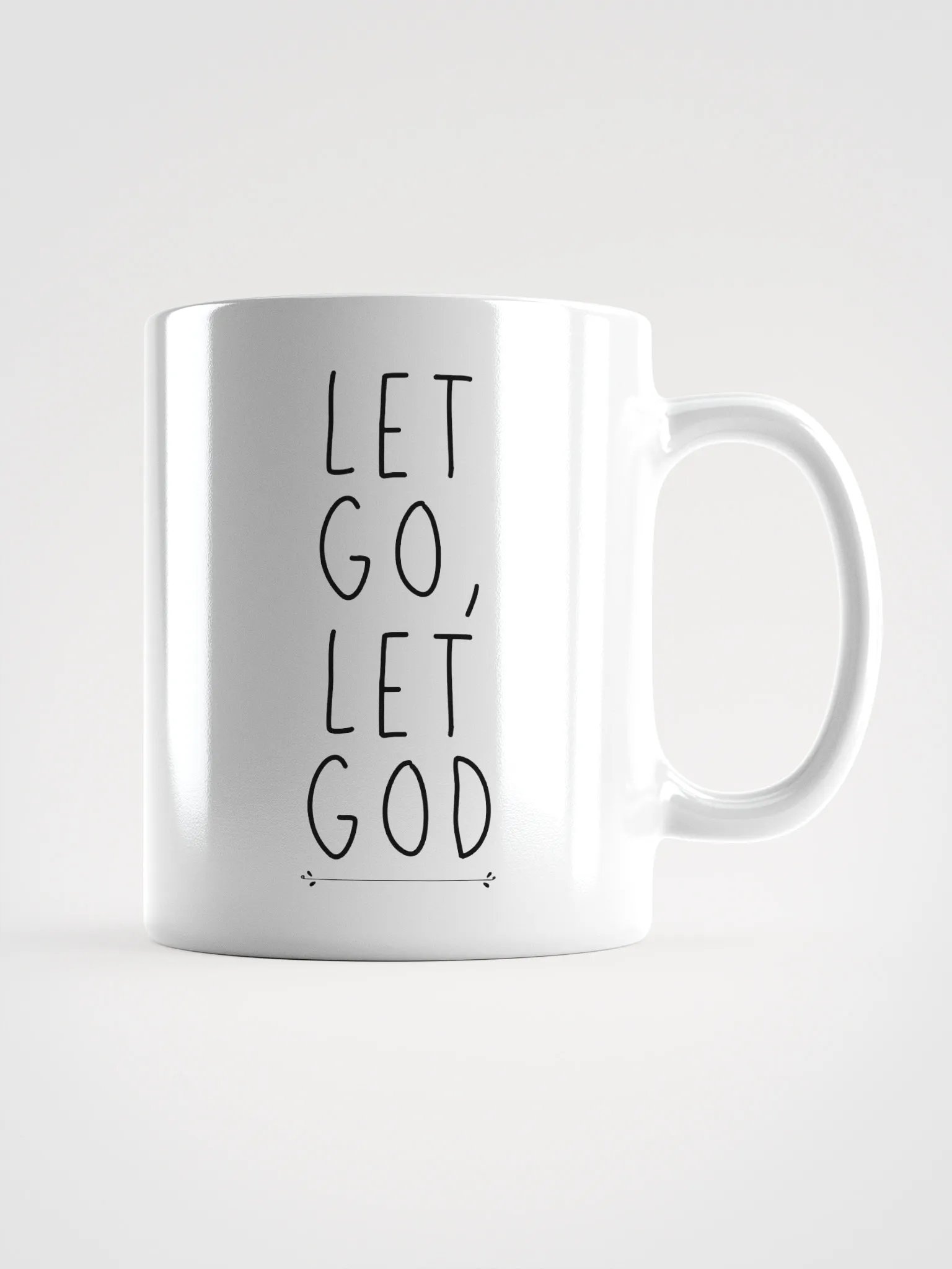 'Let Go, Let God' White Glossy Mug product image (3)