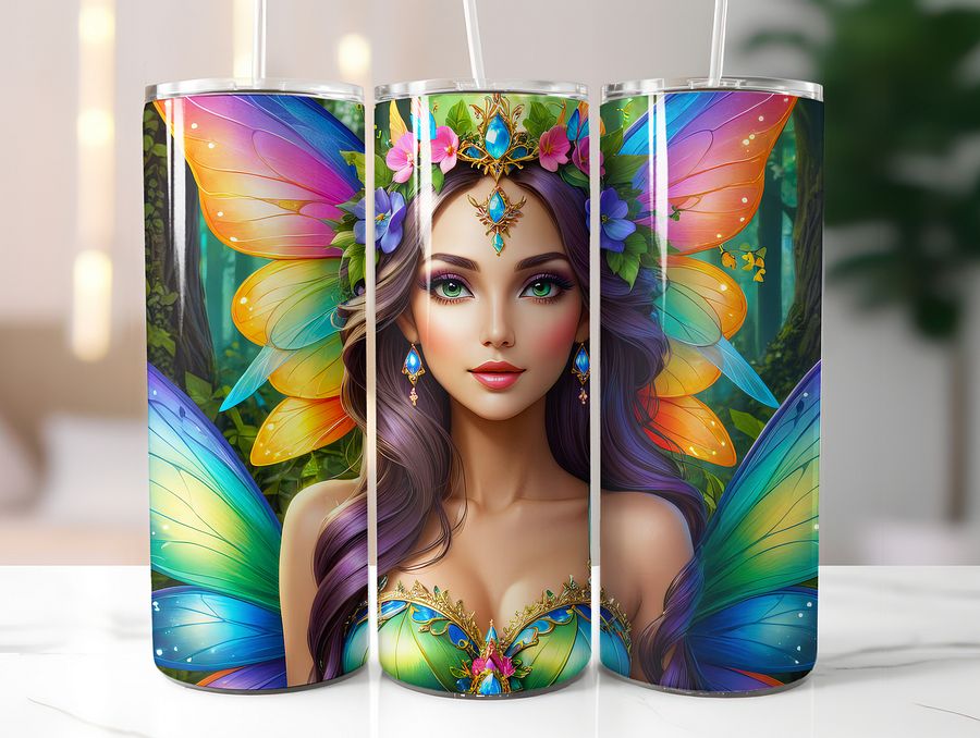 Butterfly Fairy 20 oz Skinny Stainless Steel Tumbler - v2 product image (2)