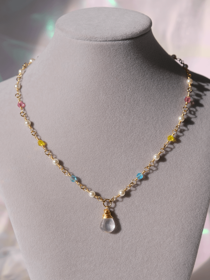 Pan pride - Rose quartz pendant necklace product image (1)