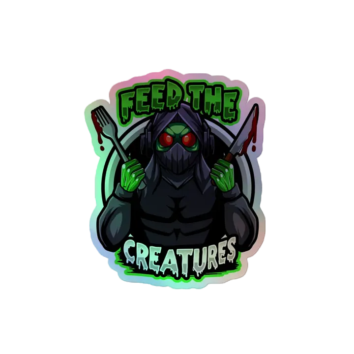 Feed The Creatures Holographic Sticker product image (2)