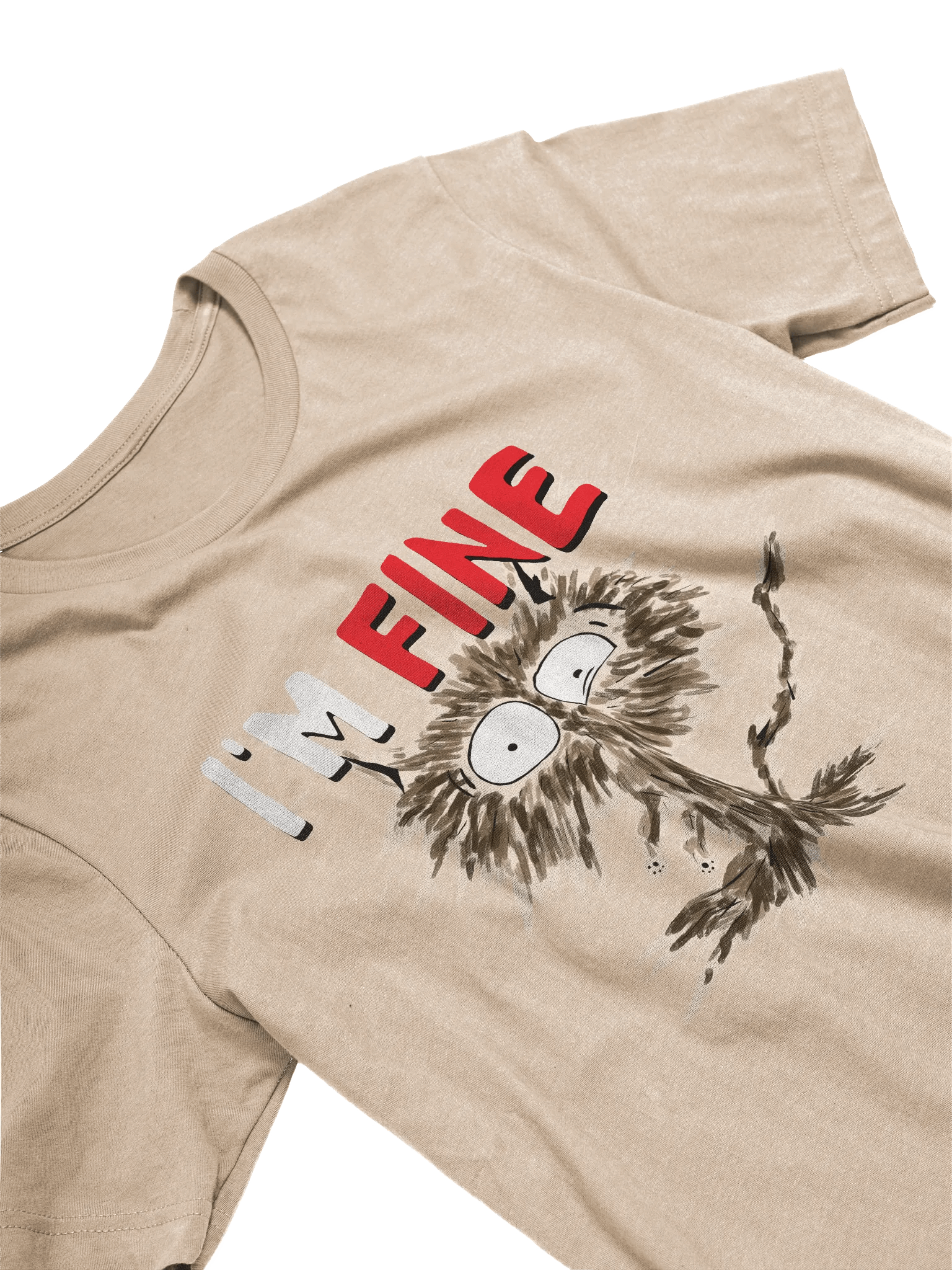 Anxious Cat 'I'M FINE' Dark Tee product image (5)
