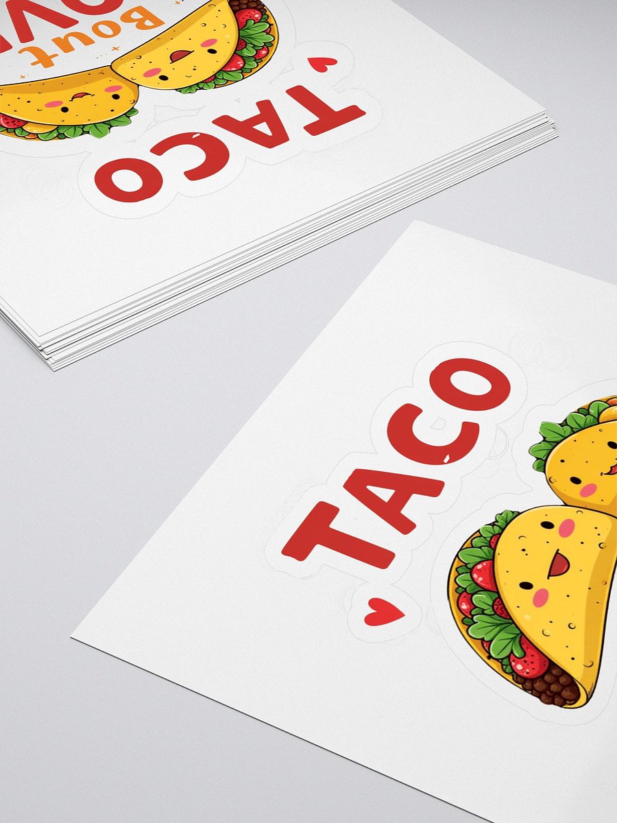 Taco 'bout Love Kiss Cut Stickers product image (4)