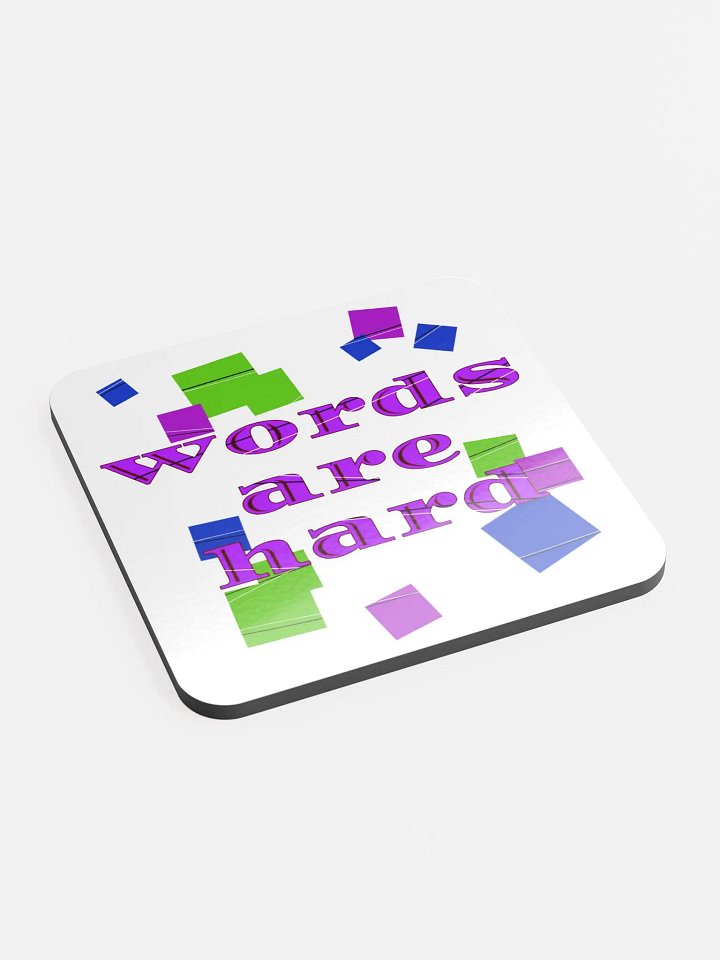 words are hard coaster product image (2)