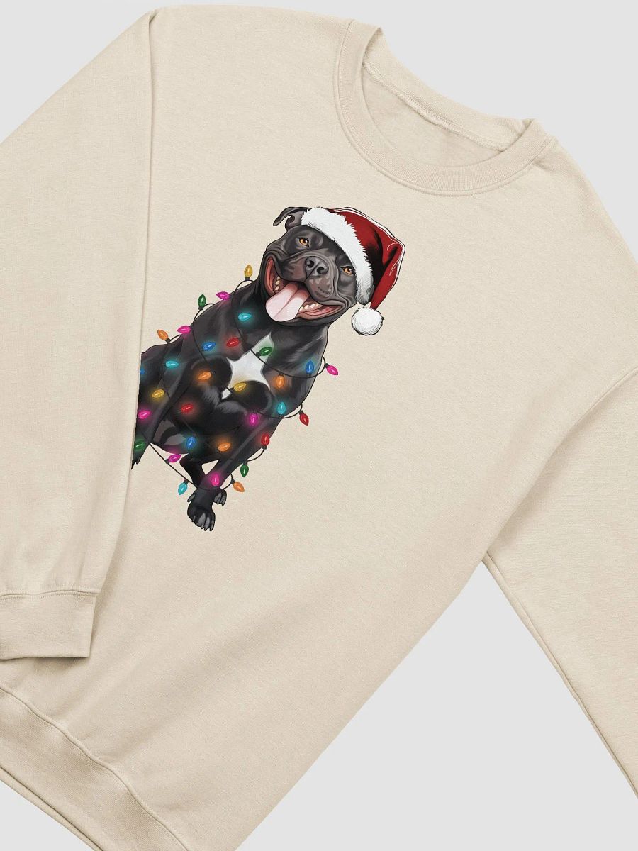 Funny Pitbull Terrier(Black) Christmas Sweatshirt for Pittie Paw-rents product image (19)