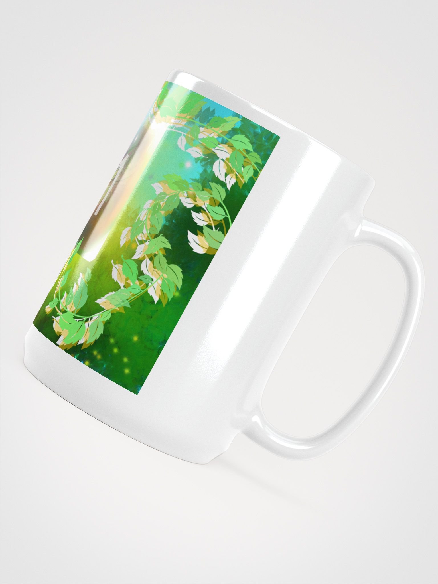 AiG logo - Enhanced Solarpunk Artifact & Luminous Leaves Mug product image (5)