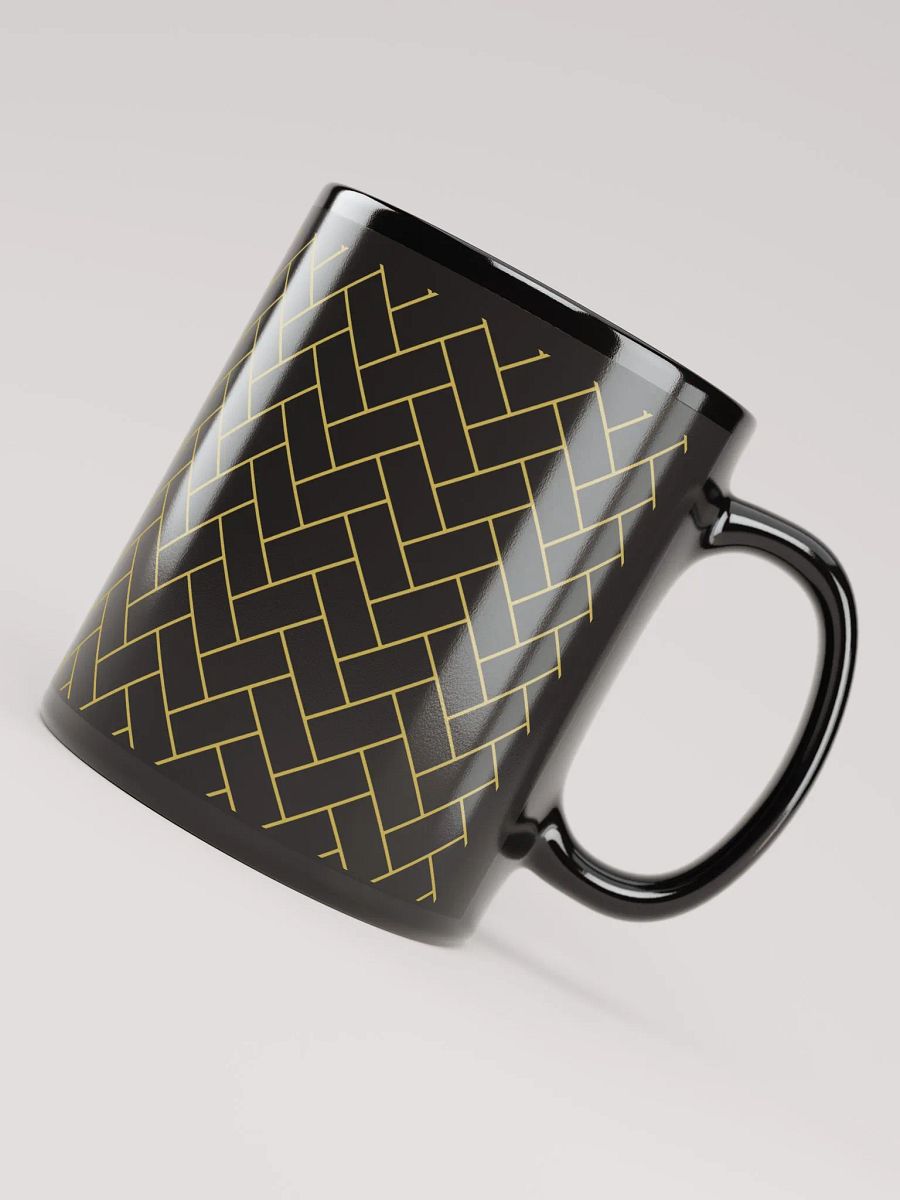 Gold Bricks Pattern Design Black Mug product image (7)