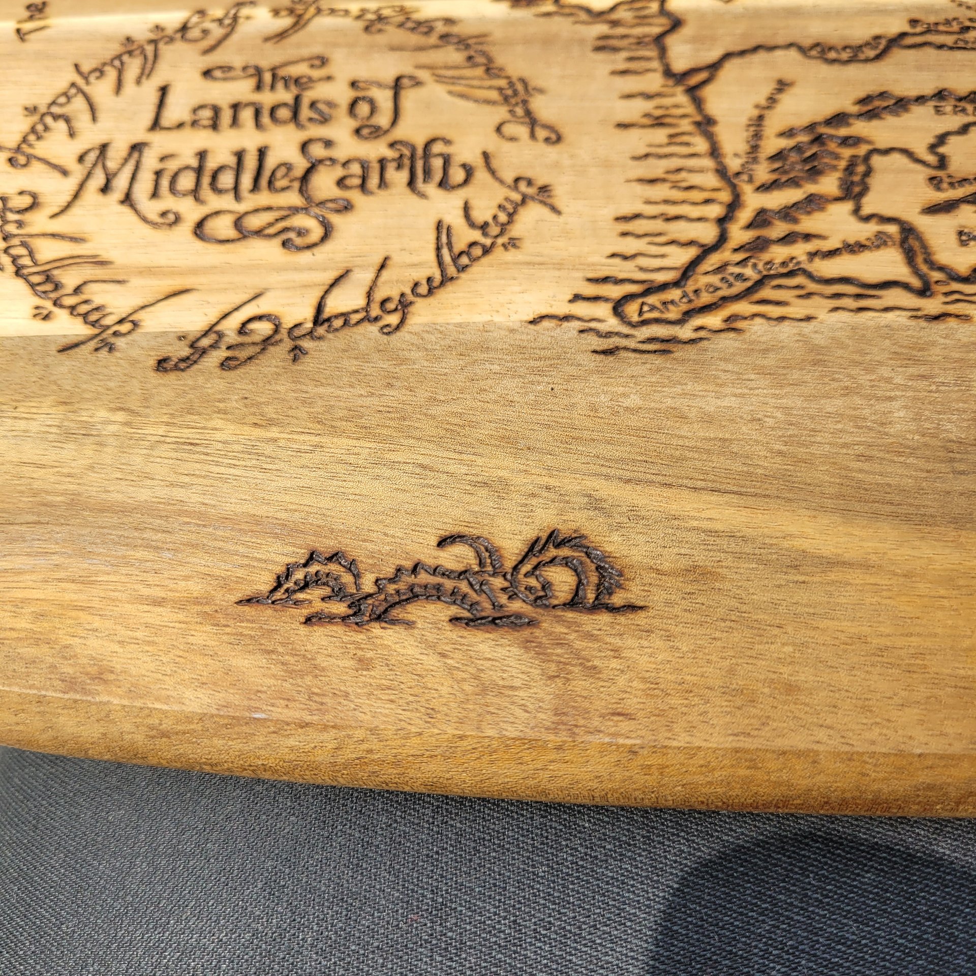 Lands of Middle Earth Handmade Pyrography Map product image (8)