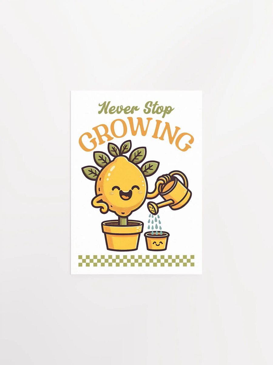Never Stop Growing Lemon Tree Mascot Inspirational Retro Art Print product image (12)