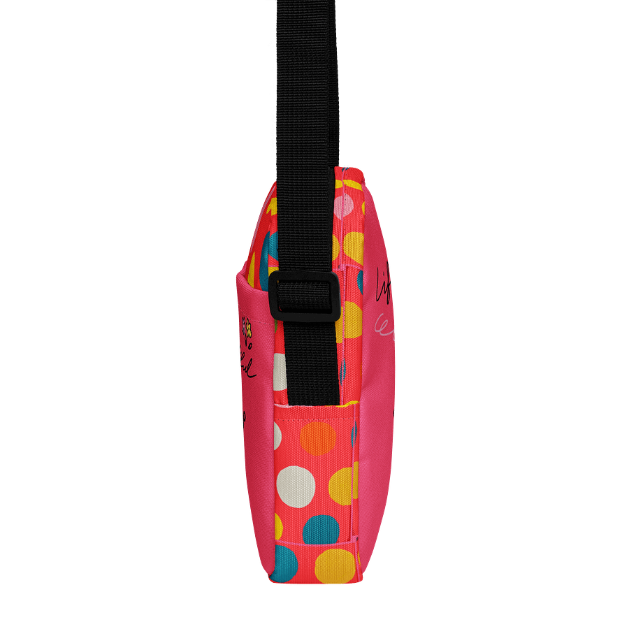 "Life is Beautiful" Bright Polka Dot Crossbody Bag product image (5)