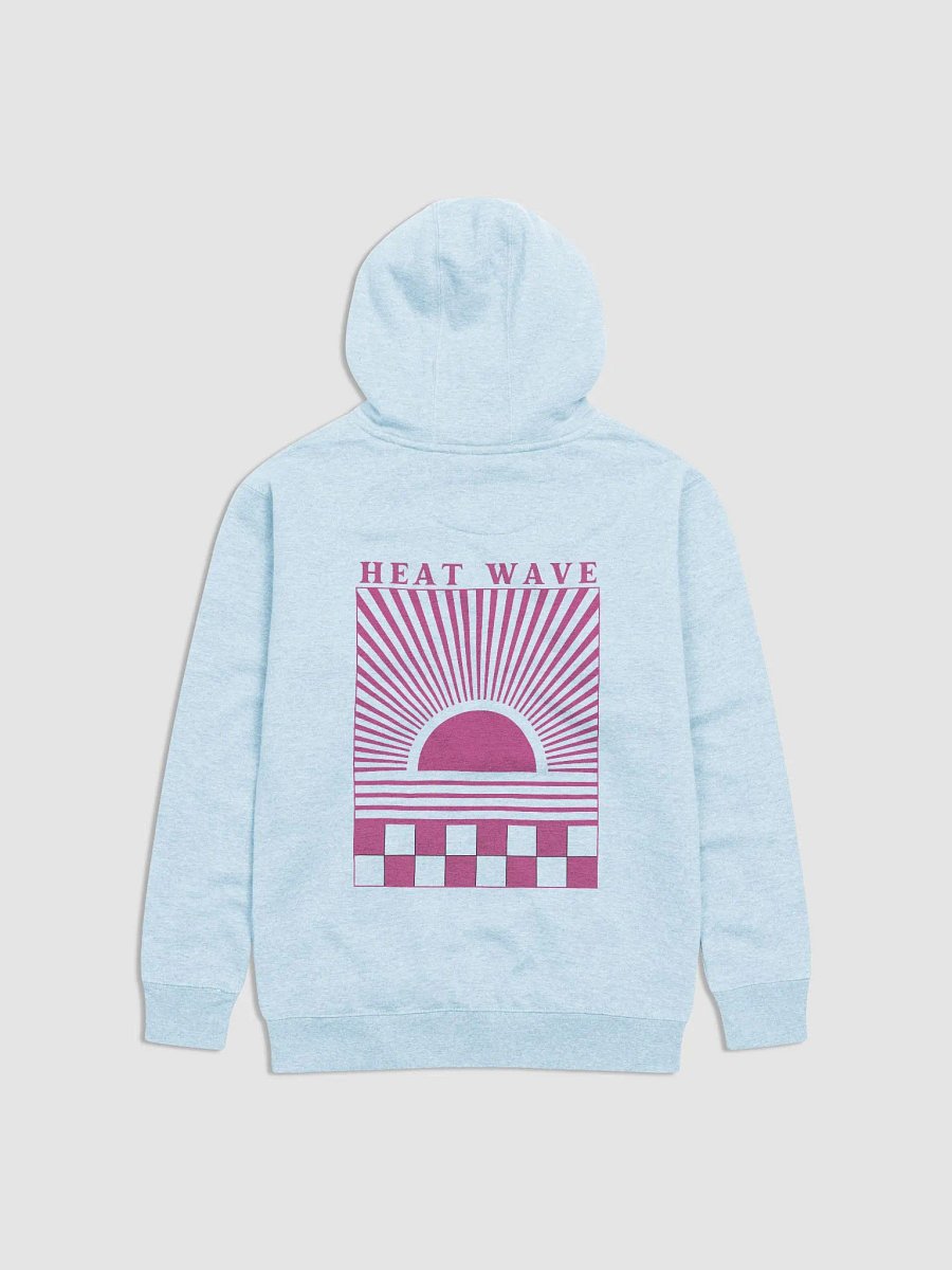Heat Wave Retro Sunset Unisex Hoodie - Sky Blue product image (1)