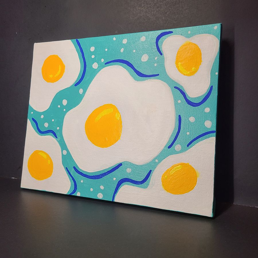 egg-cellent! 8x10 painting on canvas product image (3)