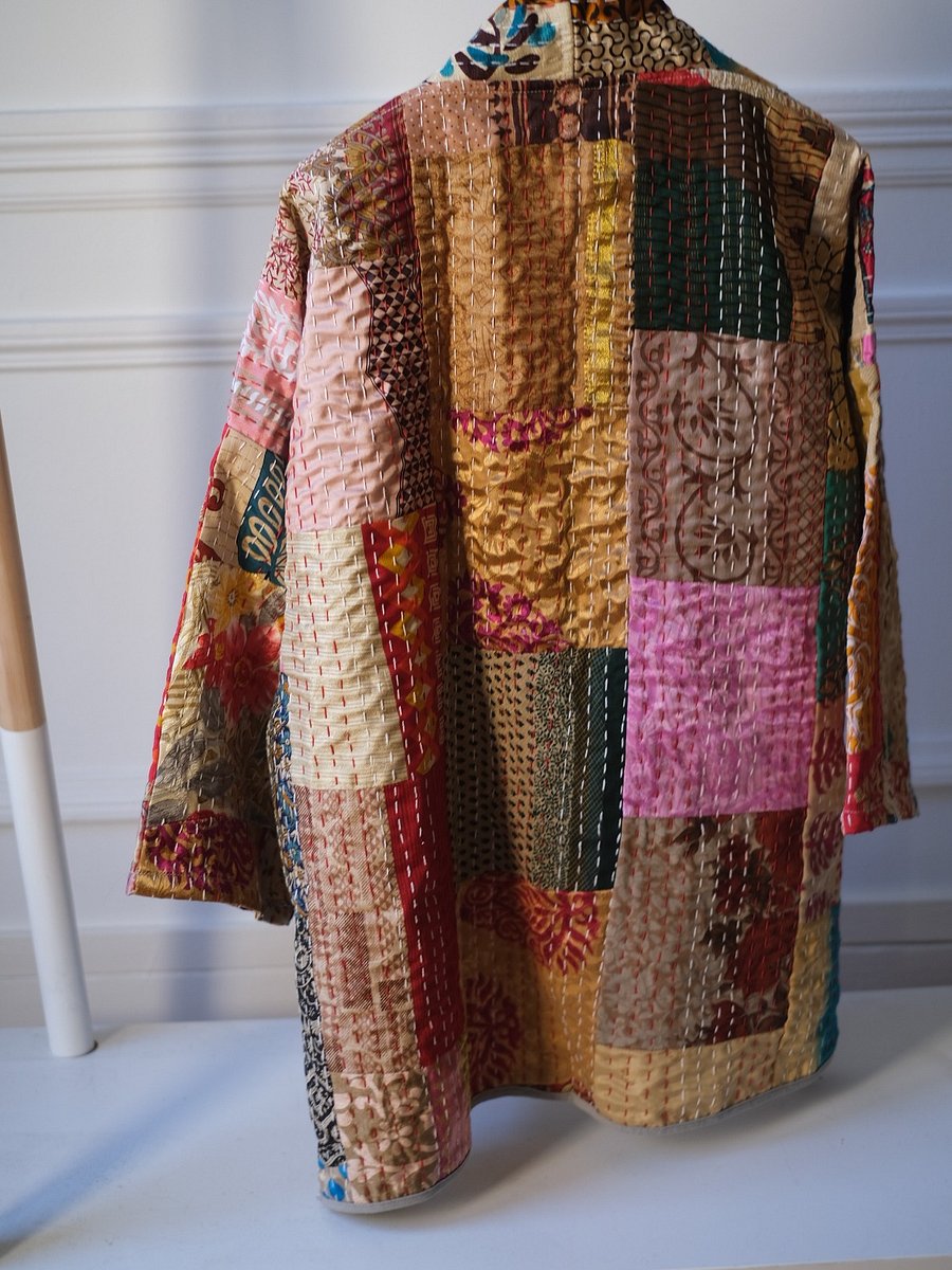 Artisanal Collection - Handmade Kantha Patchwork Kimono Jacket product image (3)