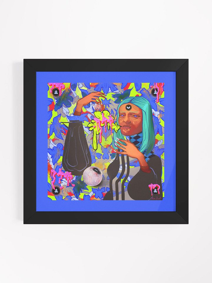 Pumpkin Witch Square Framed Matte Print product image (2)
