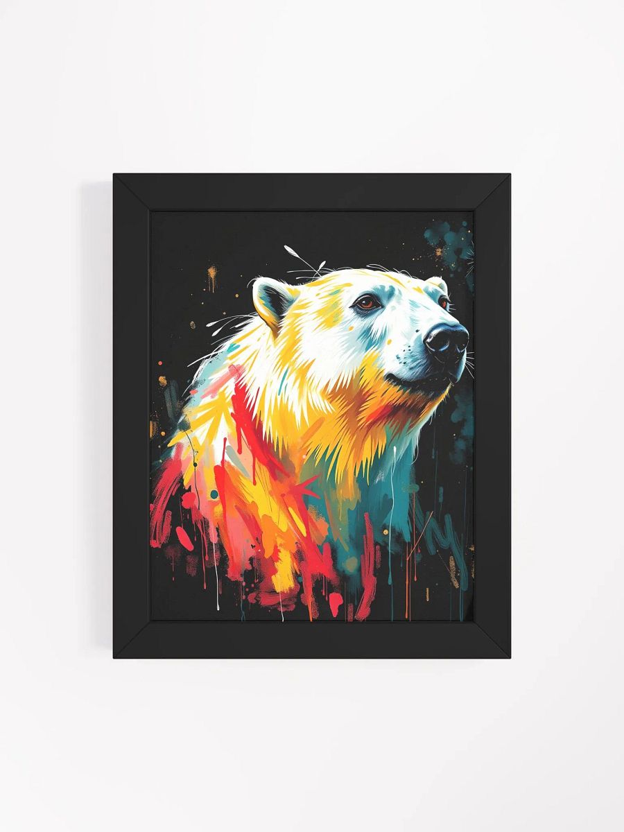 Charming polar bear, Ayous Wood Framed Matte Poster product image (19)