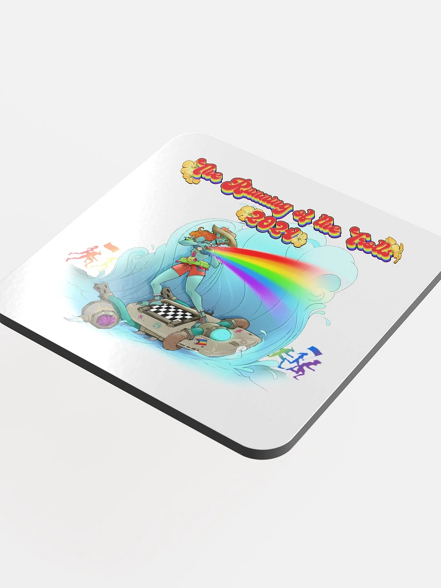 Running of the Trolls Rainbow Glossy Coaster - by Mischi product image (4)
