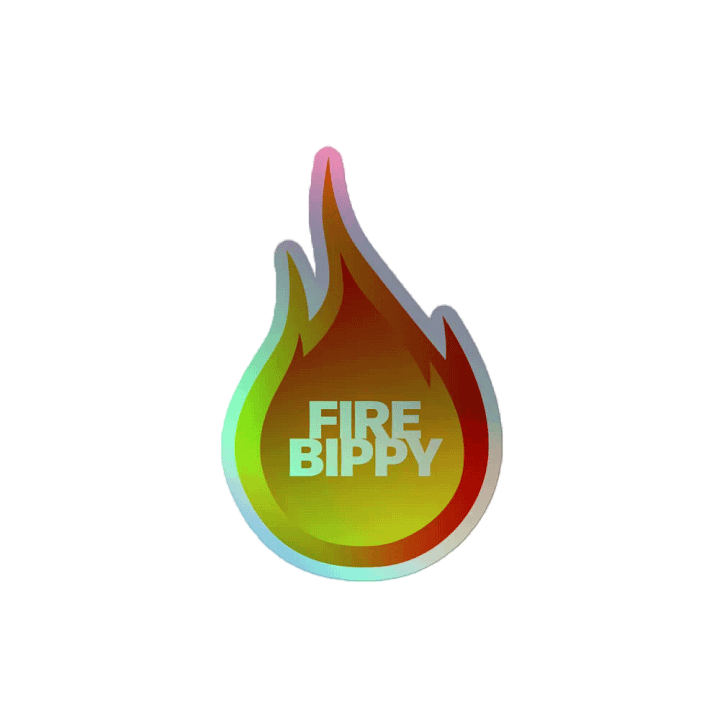 FireBippy Holographic Sticker product image (2)